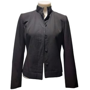 Ann Taylor Black Short Jacket with High Collar